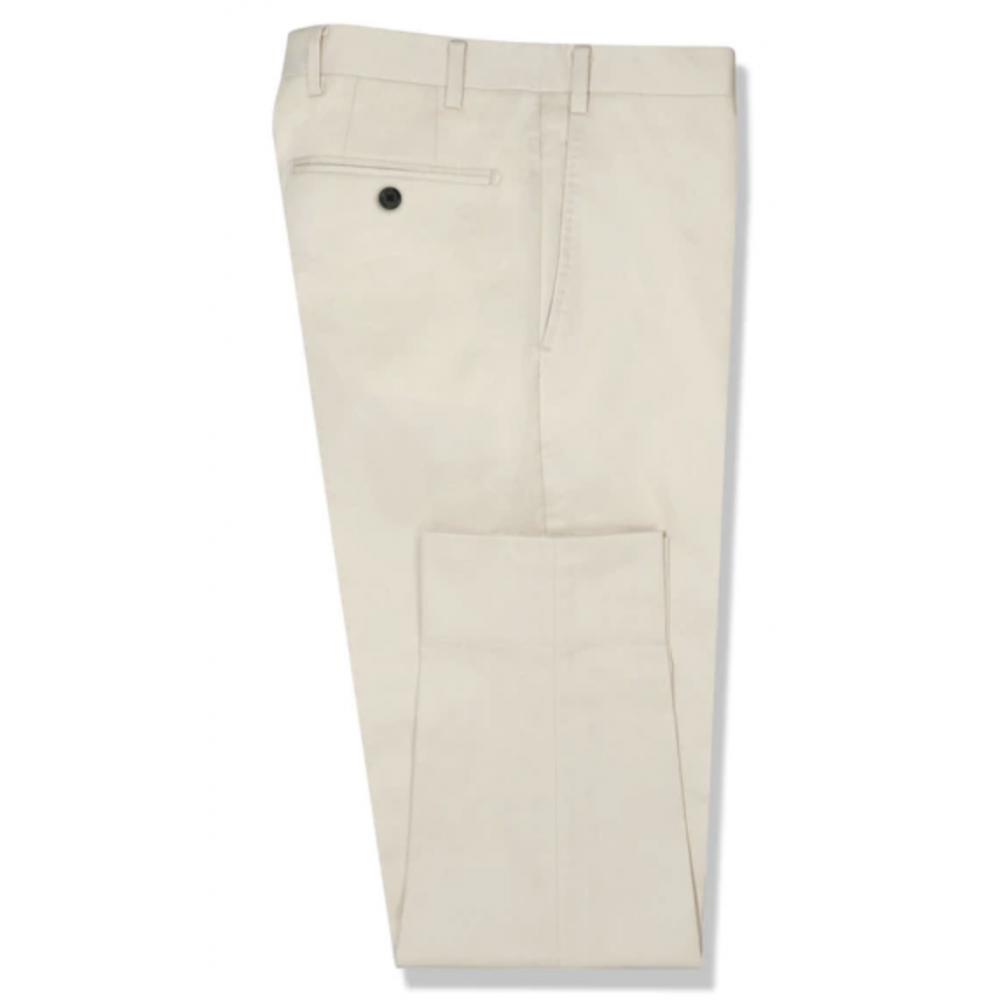 The Youngfellow Beige Cotton Stretch Chino